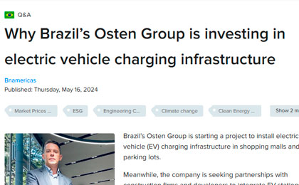 Why Brazil’s Osten Group is investing in electric vehicle charging infrastructure